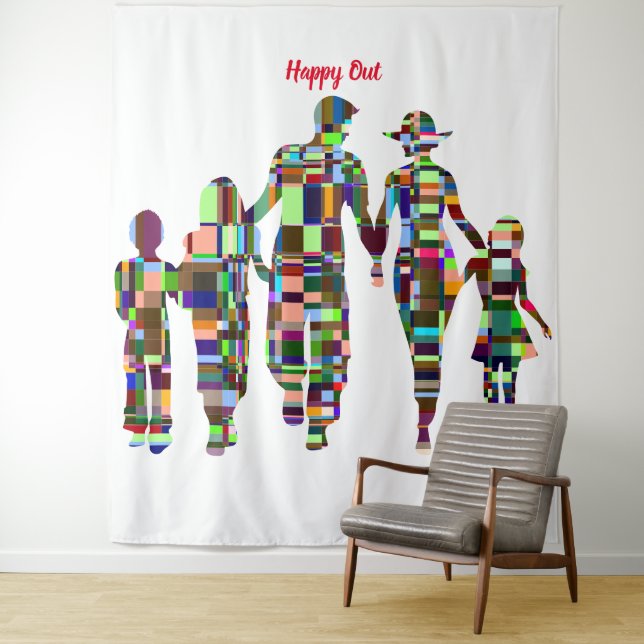 Tapisserie Happy Out (En situation)