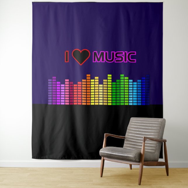 Tapisserie I Love Music (En situation)
