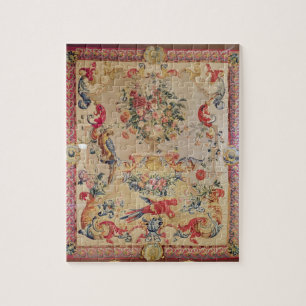 Tapisserie in der frühen Rokokoart mit strapwork