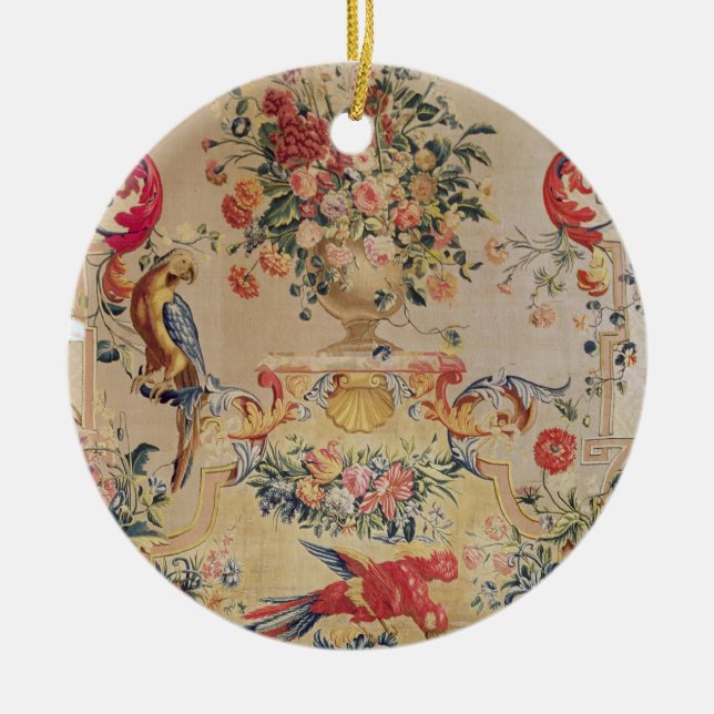 Tapisserie in der frühen Rokokoart mit strapwork Keramikornament (Vorne)