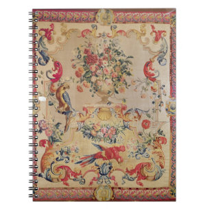 Tapisserie in der frühen Rokokoart mit strapwork Notizblock