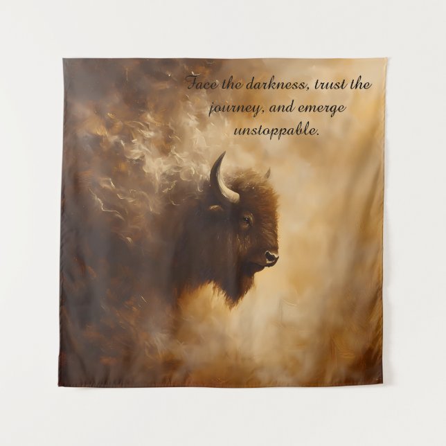 Tapisserie inspirante de Buffalo, Bison (Devant)