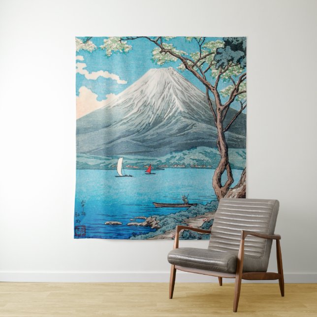 Tapisserie mit klassischer japanischer Kunst Wandteppich (Beispiel)
