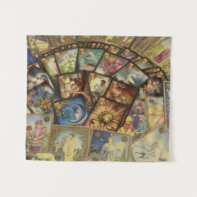 Tapisserie mit Tarot Wandteppich (Vorderseite (Horizontal))