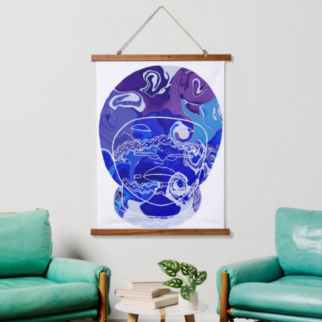 Tapisserie Moderne En Bois Décorée Au Mur. (Salon)