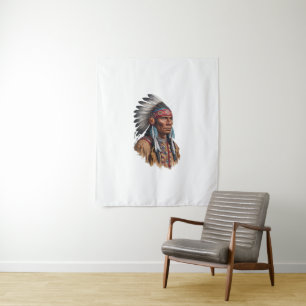 Tapisserie moyenne (50 po x 60 po) - Amérindiens