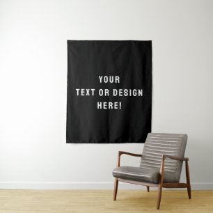 Tapisserie moyenne personnalisée - Noir et personn