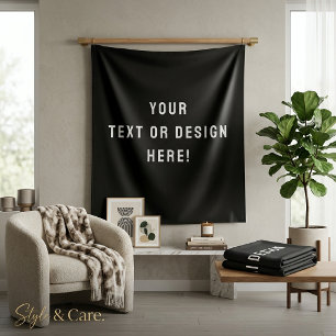Tapisserie moyenne personnalisée – Noir & Personna