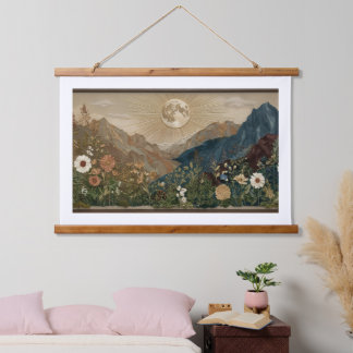 Tapisserie murale à dessus en bois Soleil de monta
