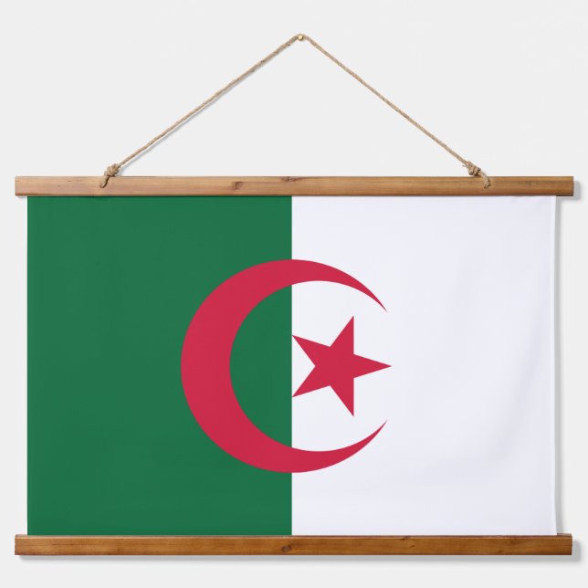Tapisserie murale avec drapeau d'Algérie (Devant)