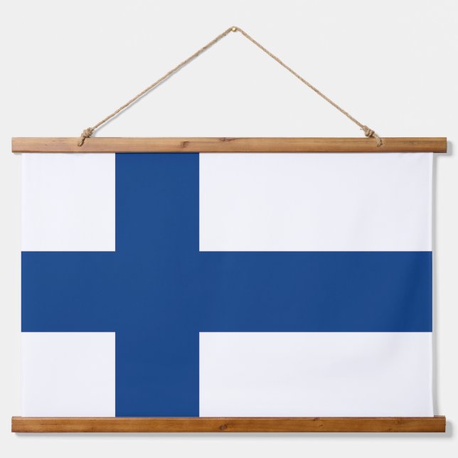 Tapisserie murale avec drapeau de Finlande (Devant)