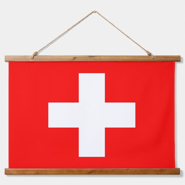 Tapisserie murale avec drapeau de la Suisse (Devant)