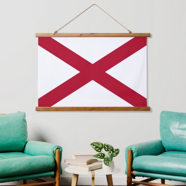 Tapisserie murale avec drapeau de l'Alabama, États (Salon)