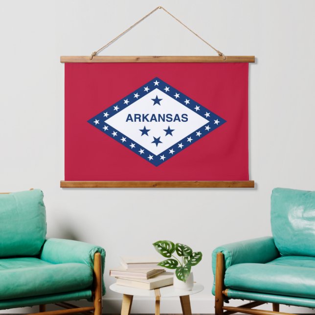 Tapisserie murale avec drapeau de l'Arkansas, État (Salon)
