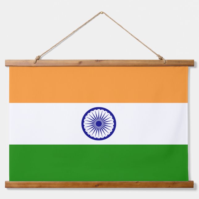 Tapisserie murale avec drapeau de l'Inde (Devant)