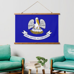 Tapisserie murale avec drapeau de Louisiane, U.S.A