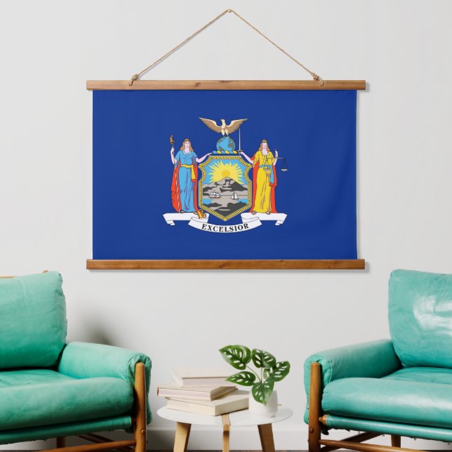 Tapisserie murale avec drapeau de New York, États- (Salon)