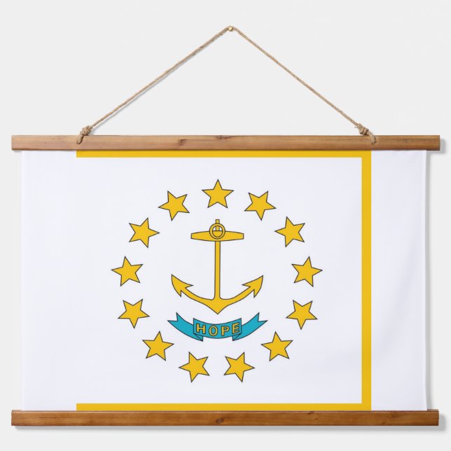 Tapisserie murale avec drapeau de Rhode Island, Ét (Devant)