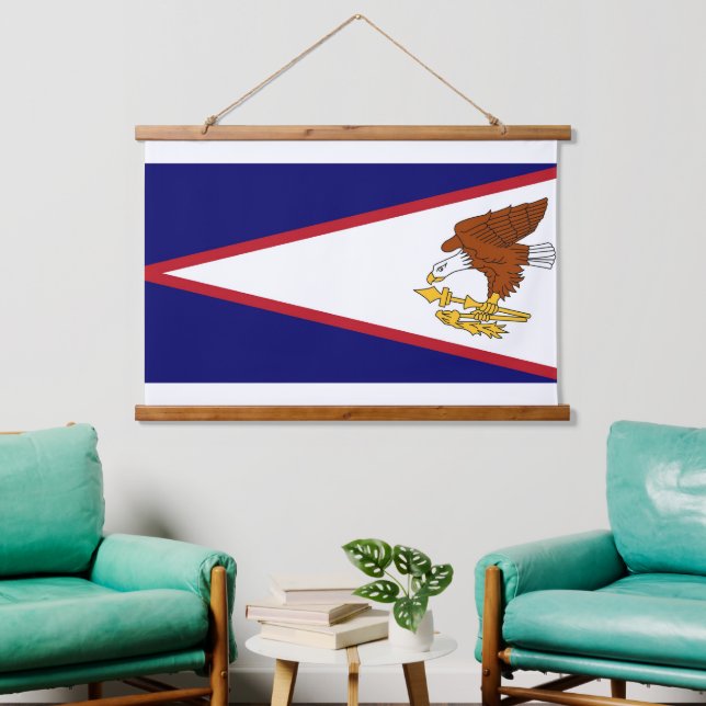 Tapisserie murale avec drapeau des Samoa américain (Salon)