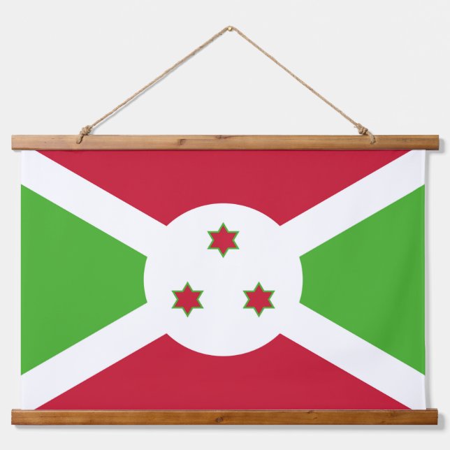 Tapisserie murale avec drapeau du Burundi (Devant)