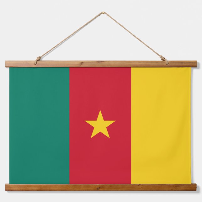 Tapisserie murale avec drapeau du Cameroun (Devant)