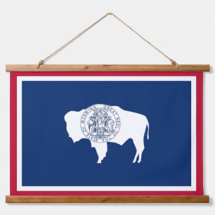Tapisserie murale avec drapeau du Wyoming, États-U