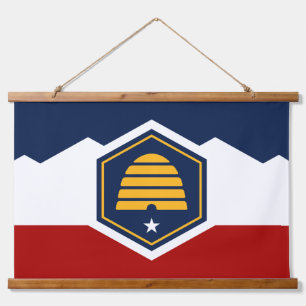 Tapisserie murale avec nouveau drapeau de l'Utah, 