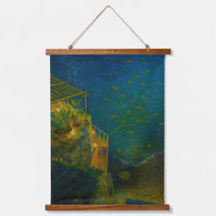 Tapisserie murale cadre en bois