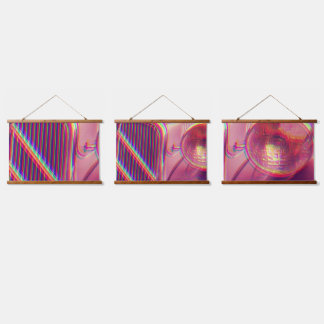 Tapisserie murale cadre en bois - Psychedelic