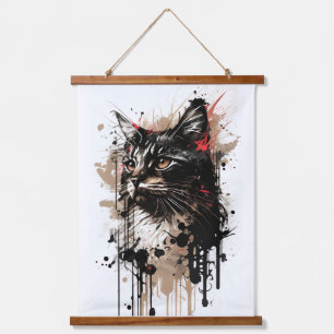 tapisserie murale chat minou