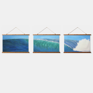 Tapisserie murale coupée en bois, surf la longue p
