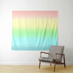 Tapisserie murale d'art aux couleurs pastel abstra