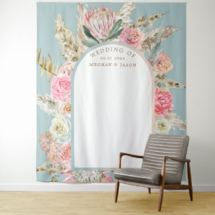 Tapisserie murale de mariage floral Boheme moderne