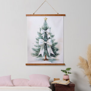 Tapisserie murale élégante d'arbre de Noël à l'aqu