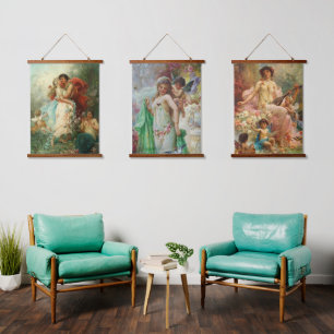 Tapisserie murale en bois