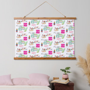 Tapisserie murale en bois FUN Cupcake Anniversaire