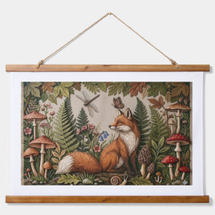 Tapisserie murale en bois renard de la forêt encha