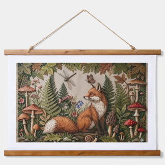 Tapisserie murale en bois renard de la forêt encha