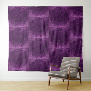 Tapisserie murale mandala violet et noire