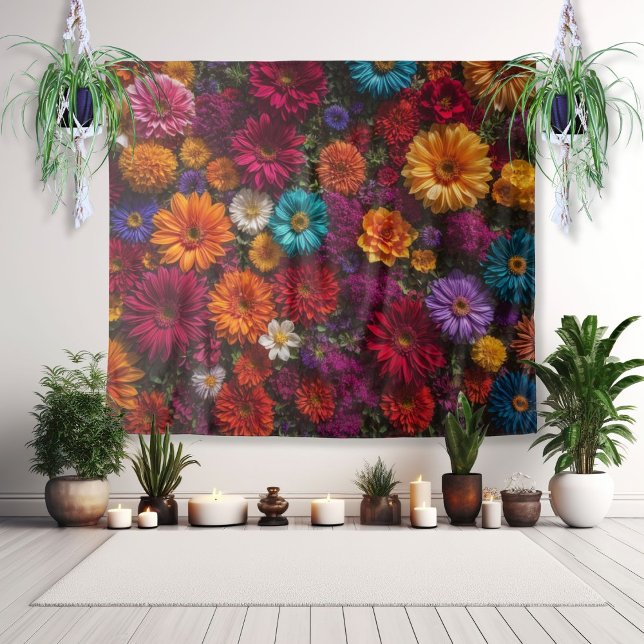 Tapisserie Murale Moderne de Fleurs Fond (Créateur téléchargé)