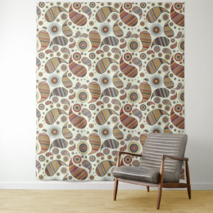 Tapisserie murale Motif Paisley automne