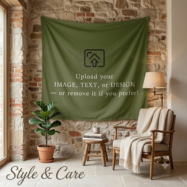 Tapisserie murale suspendue à l'esthétique verte m (Minimal Army Green Aesthetic Hanging Wall Tapestry)