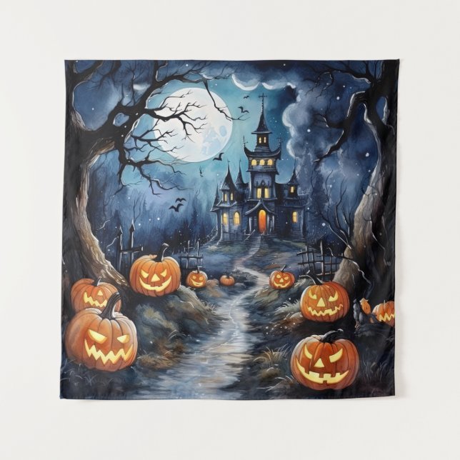 Tapisserie nocturne d'Halloween (Devant)