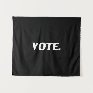 Tapisserie noir blanc "Vote"
