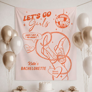 Tapisserie Orange Rodeo Bachelorette Party Nash Ba