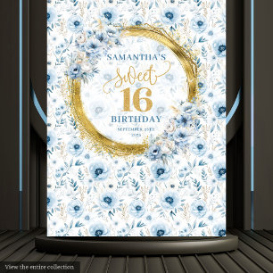 Tapisserie personnalisée bleu pastel avec paillett