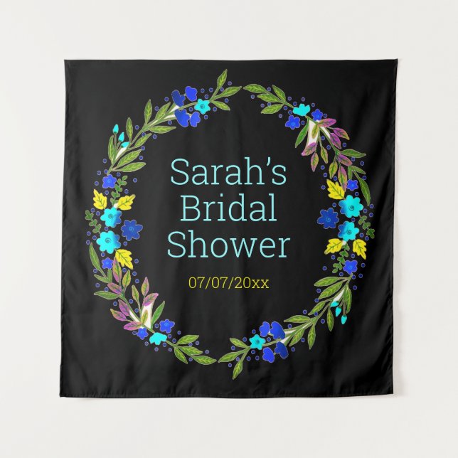 tapisserie personnalisée wedding shower (Devant)