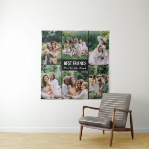 Tapisserie photo personnalisée des meilleurs amis