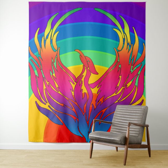 Tapisserie Rainbow Dragon (En situation)