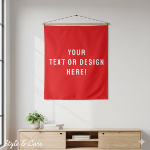 Tapisserie rouge solide personnalisée - personnali